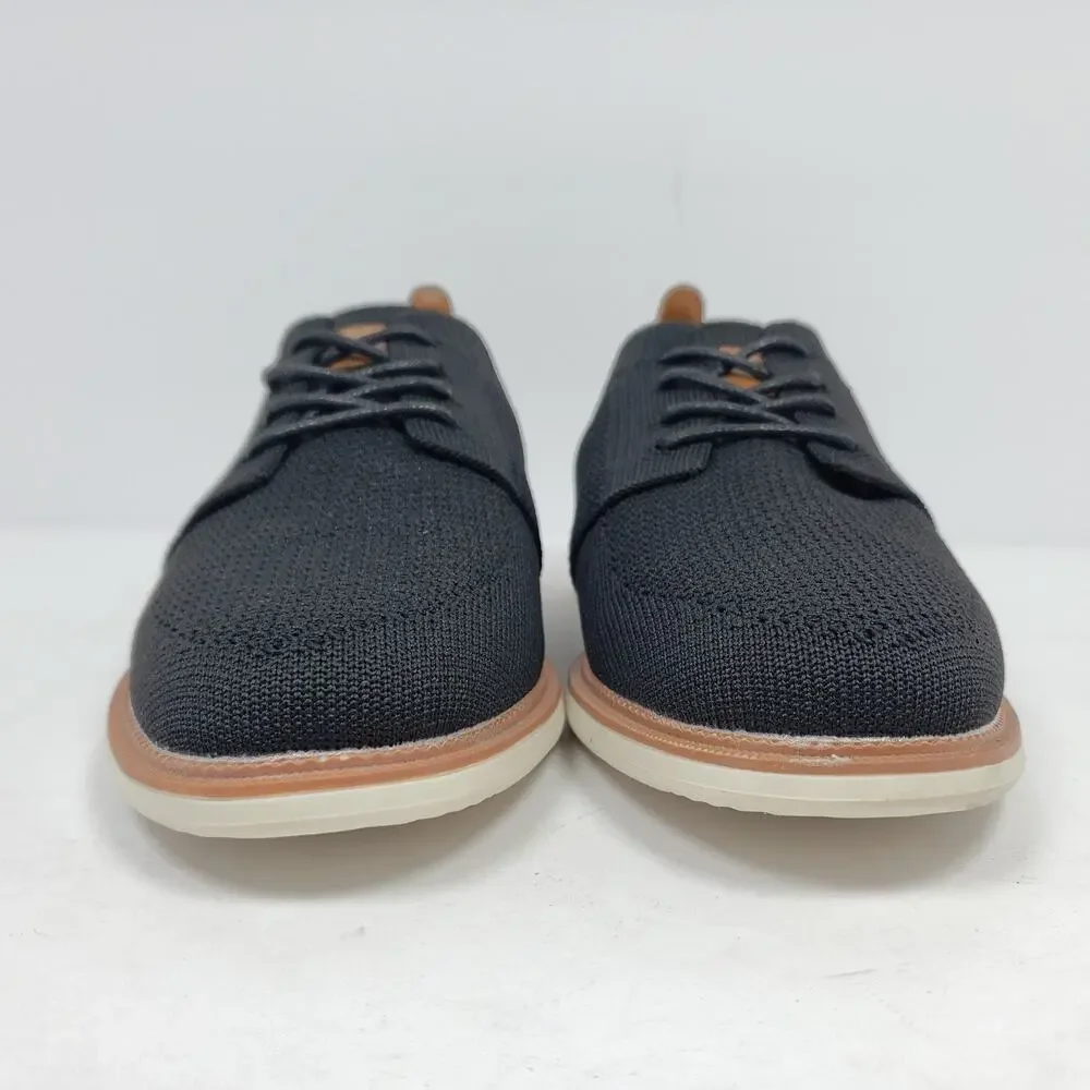 Kenneth Cole Reaction Burgess Cedric Boys Size 5Y Black Knit Dress Oxford Shoes